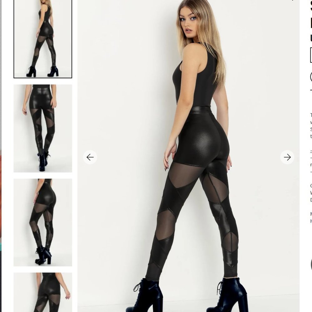 SHEER STRAPS HW LEGGINGS 3.0 - LIMITED - Blackmilk Clothing - Size S - Picture 2 of 3